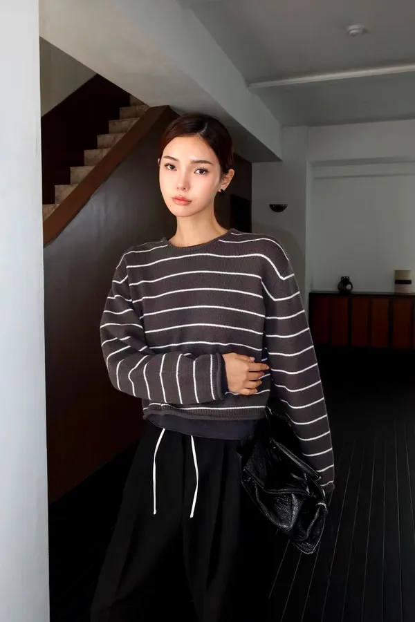Stylish and Comfortable Striped Women's Sweater