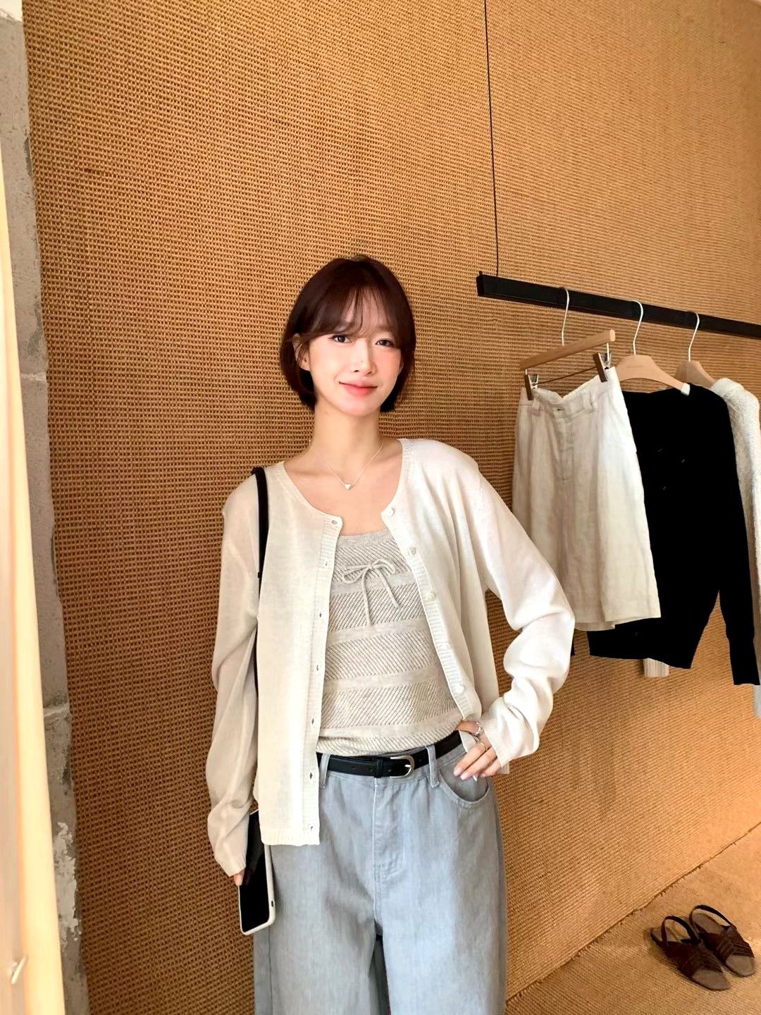 미니멀리스트 스타일 여성 카디건 탑, 편안하고 통기성 좋은 - 신상품 출시