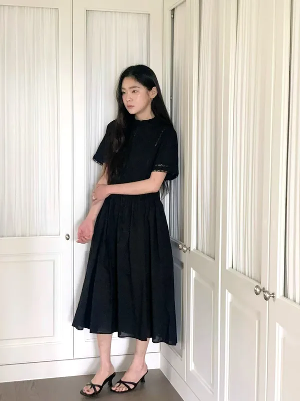 Elegant Black Dress for Women, Lightweight and Breathable, Perfect Summer Choice