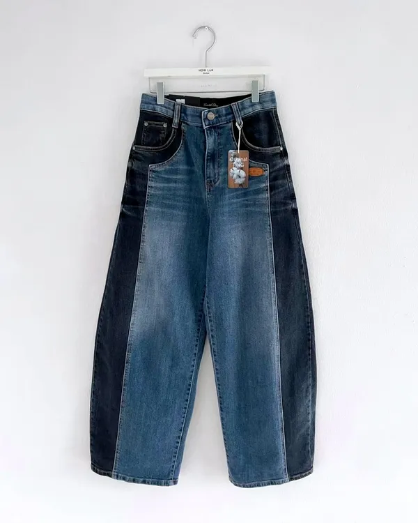 Fashionable Patchwork Jeans, Loose Casual Style
