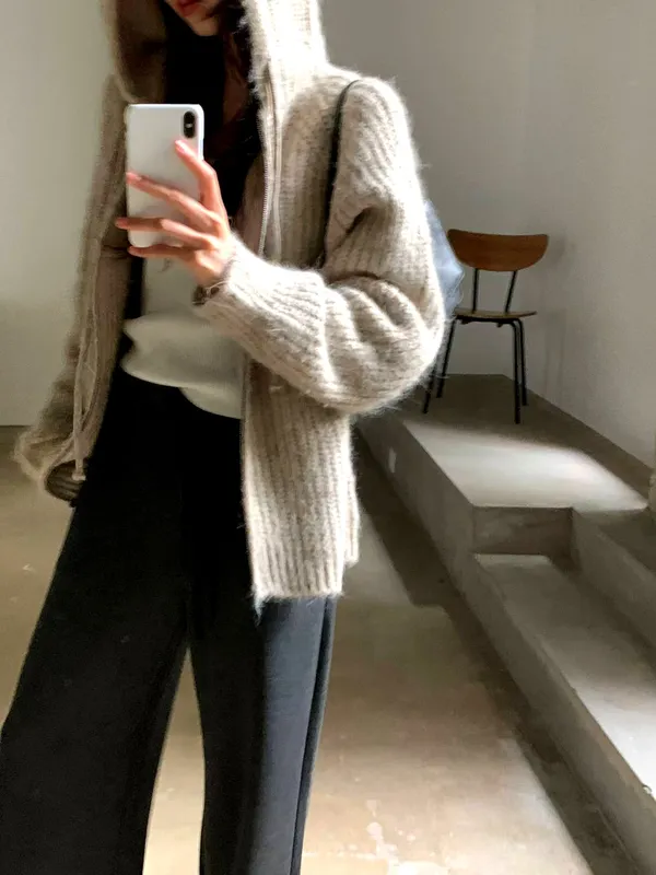 Stylish Loose Knit Sweater Jacket - Comfortable and Warm, A Must-Have for Fall and Winter