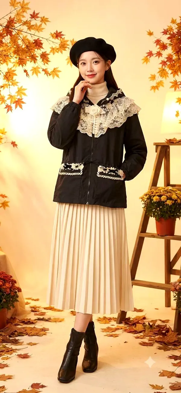 Elegant Lace Collar Women's Jacket - Fashionable and Versatile