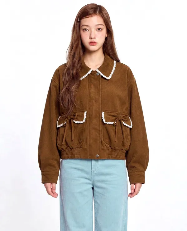 Stylish Vintage Women's Jacket with Elegant Lapel Design