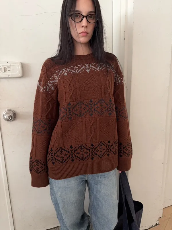Stylish Knitted Sweater, Warm and Comfortable, Casual Style