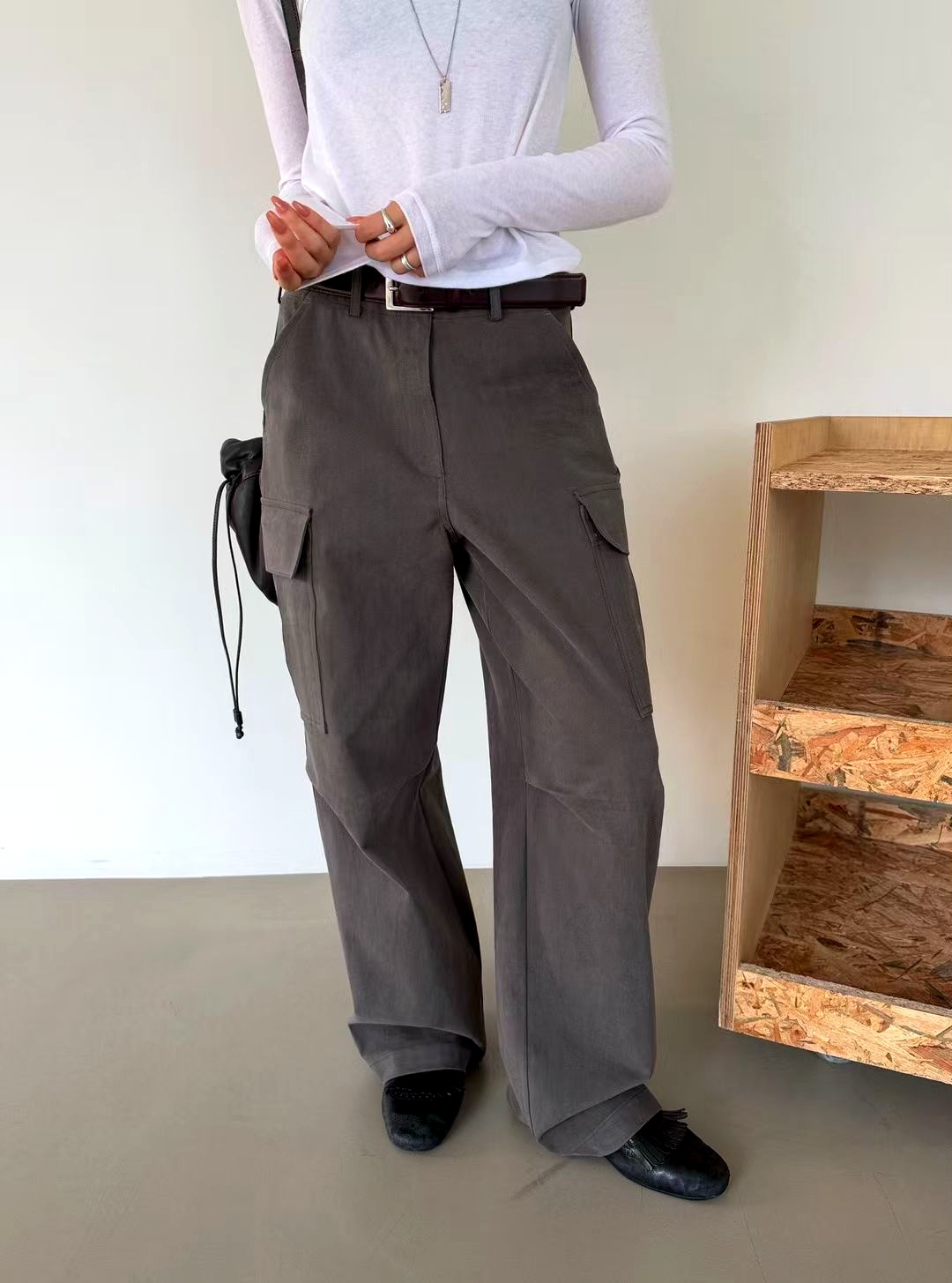 캐주얼 루즈핏 여성 바지, 패셔너블하고 다재다능