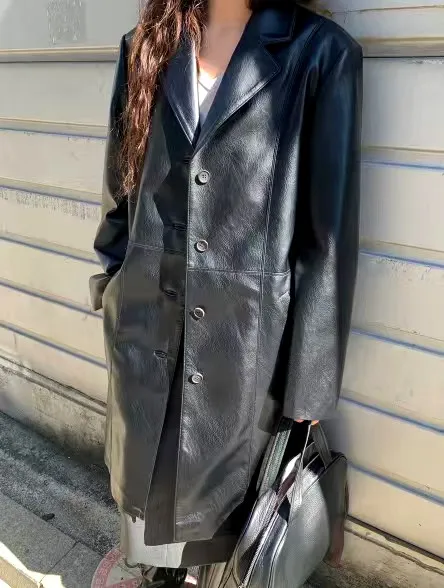 Chic Black Trench Coat for Women - maybebaby 46301