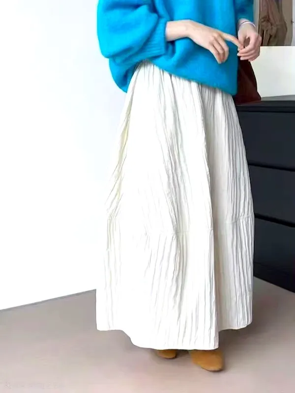 優雅簡約長裙，輕盈舒適，適合春夏穿搭