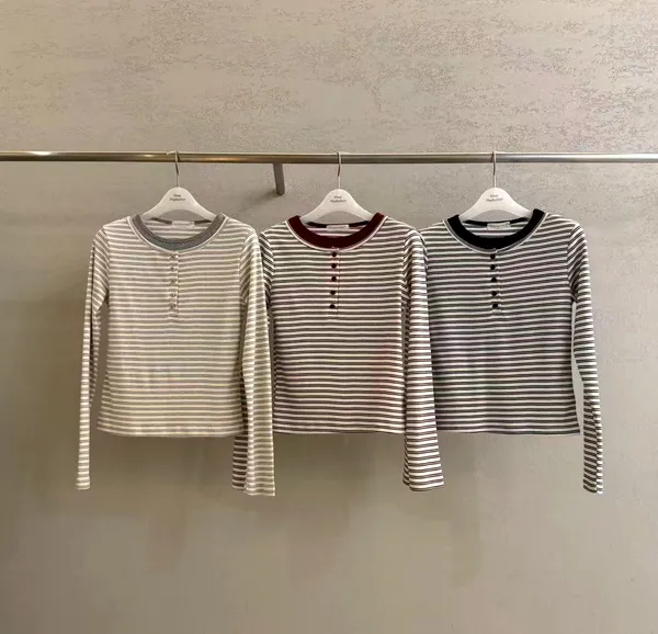 Classic Striped Long Sleeve T-Shirt for Women, Comfortable and Versatile