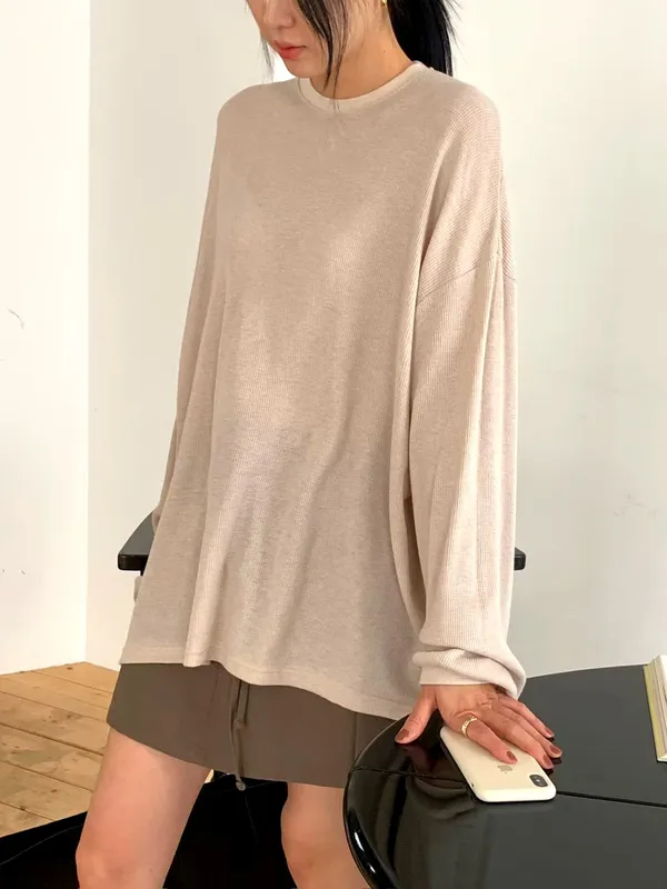 Loose and Comfortable Basic Women's T-Shirt, Perfect for Spring and Autumn Styling