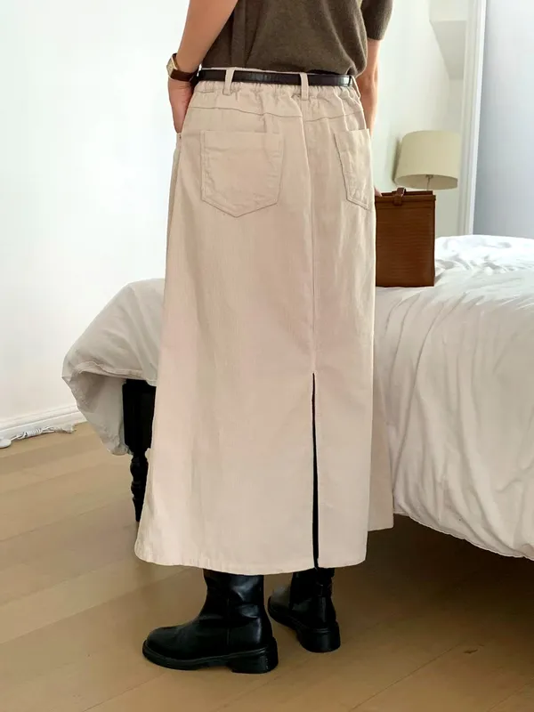 Elegant High-Waisted Maxi Skirt - Effortless Style and Grace