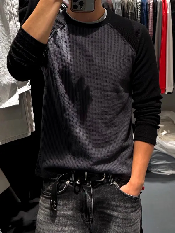 Stylish Men's Long Sleeve Top - Comfortable and Casual