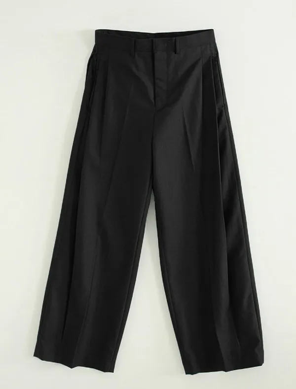 Fashionable Loose Black Men's Trousers, Comfortable and Versatile