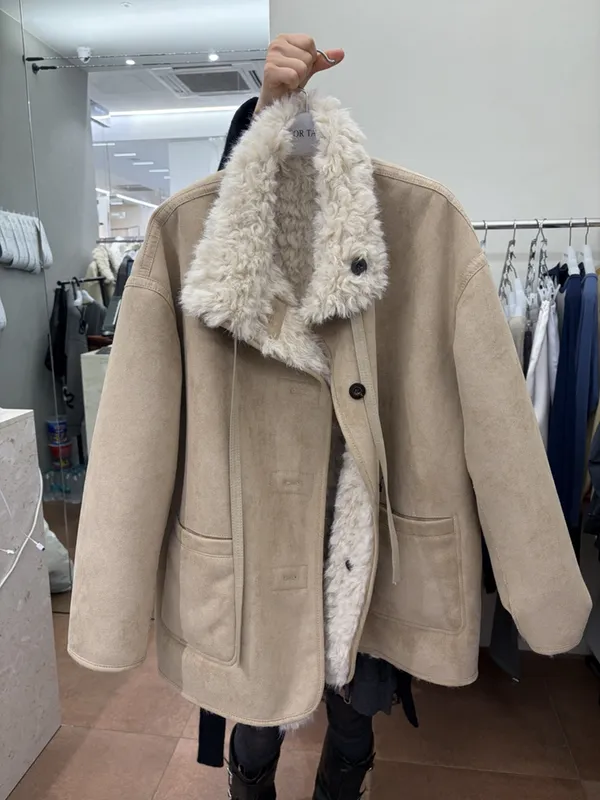 Trendy Lamb Wool Coat