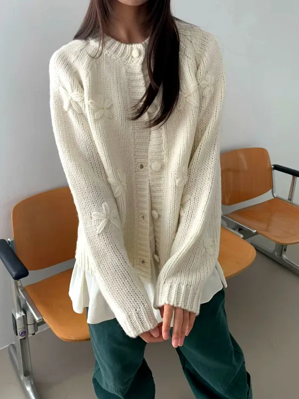 エレガントなニットカーディガン女性用 - 快適で多用途