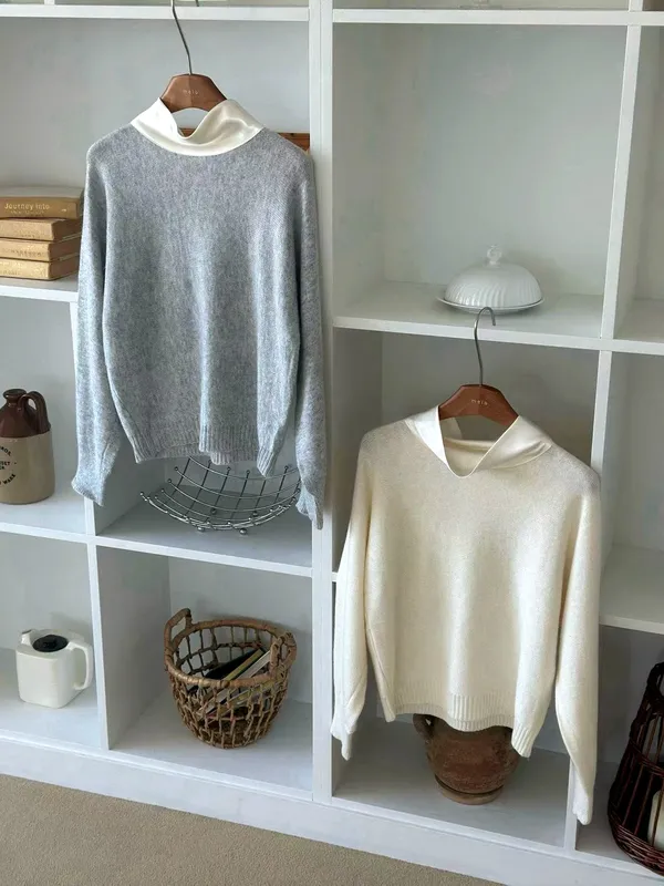 Elegant and Simple Women's Top, Soft and Comfortable Knitwear