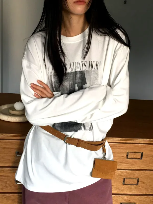 Fashionable Printed Long Sleeve T-Shirt, Comfortable and Versatile