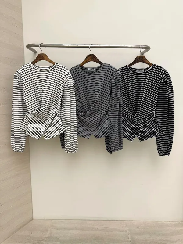 Fashionable Striped Women's Top, Comfortable and Versatile
