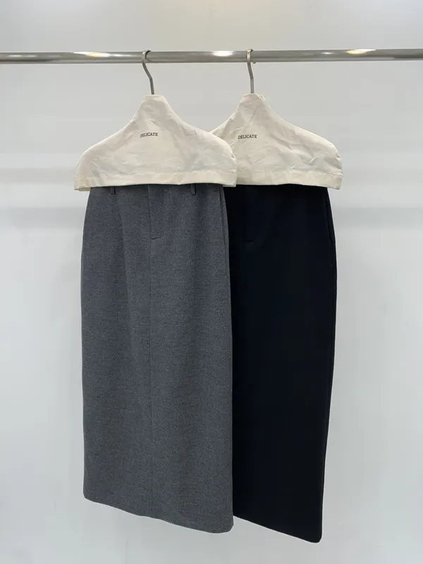 Elegant Wool Midi Skirt for Daily and Commute Wear