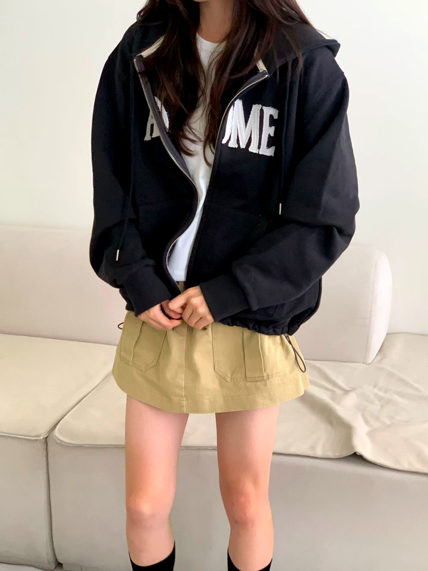스타일리시한 캐주얼 레터 프린트 여성 탑
