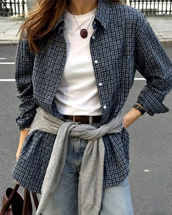 Stylish Plaid Shirt - Comfortable and Versatile for Everyday Wear