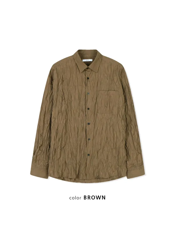 Stylish Pleated Design Men's Top, Comfortable Casual Style