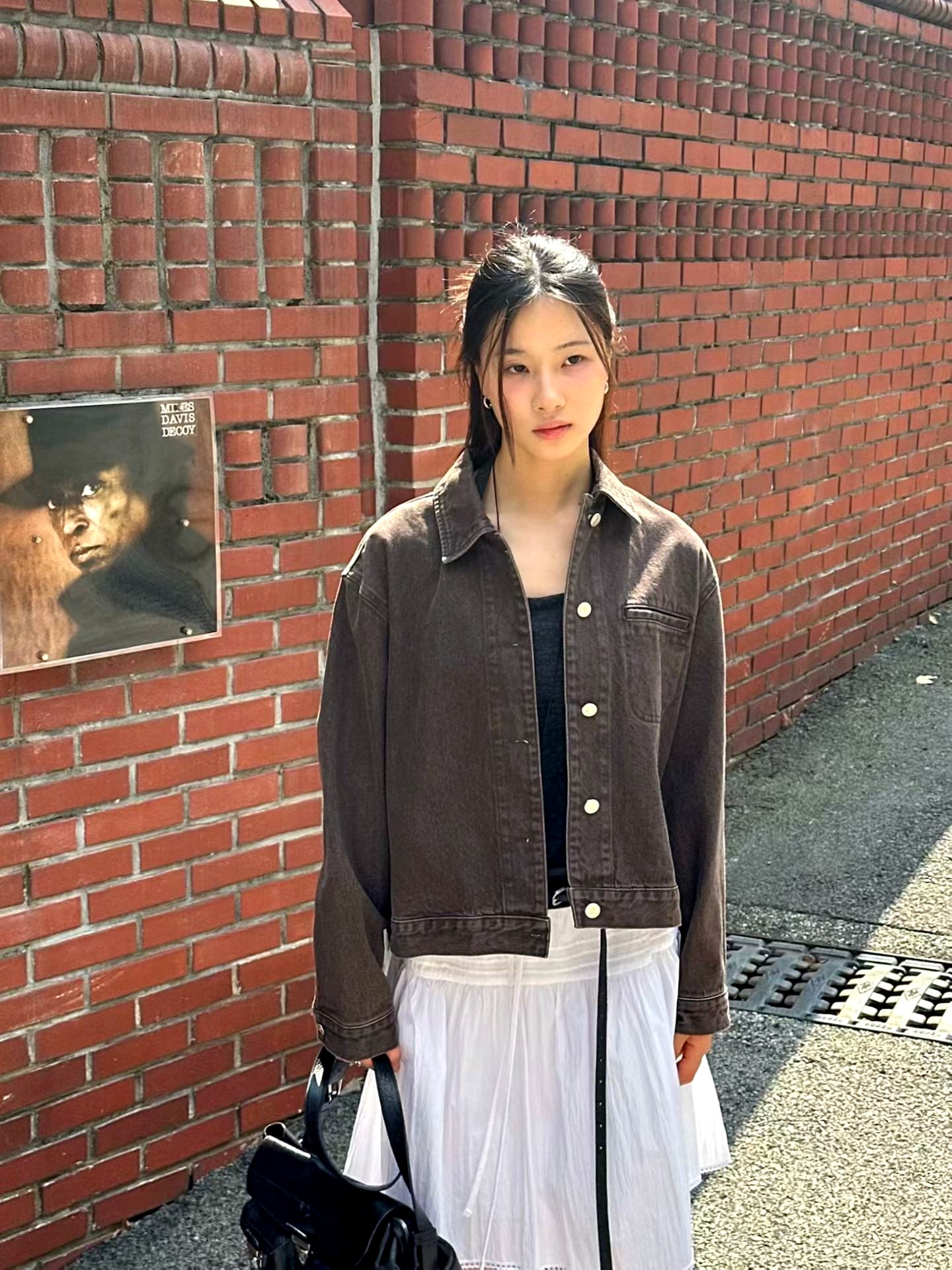 패셔너블 캐주얼 여성 자켓, 클래식 데님 스타일
