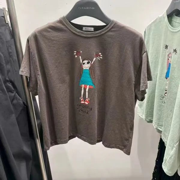 Cute Cartoon Pattern Short Sleeve T-Shirt - Comfortable and Casual Style