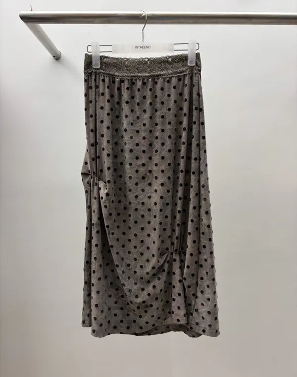 Polka Dot Design Casual Midi Skirt - Elegant and Fashionable