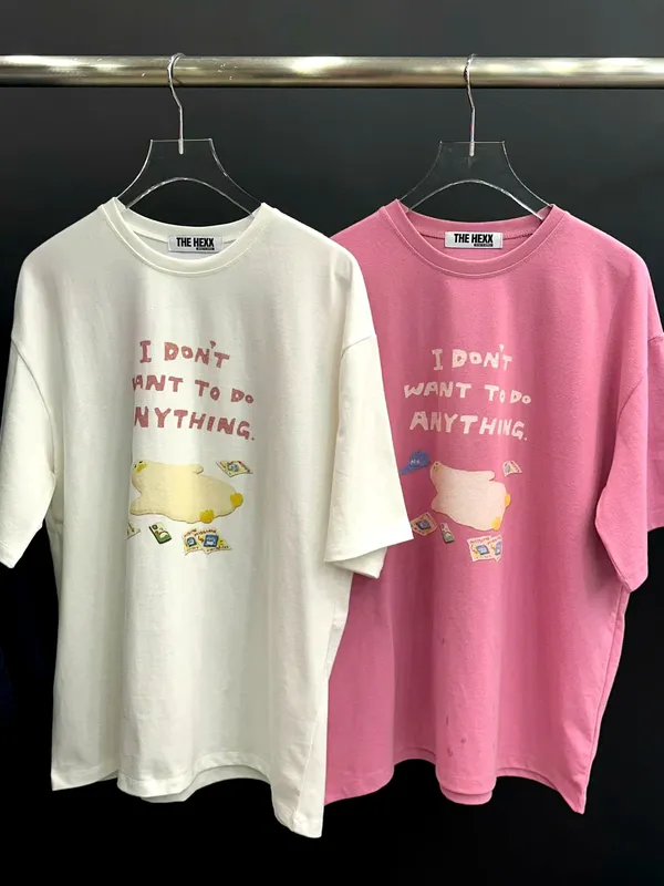 Cute Printed Loose T-Shirt for Effortless Casual Style