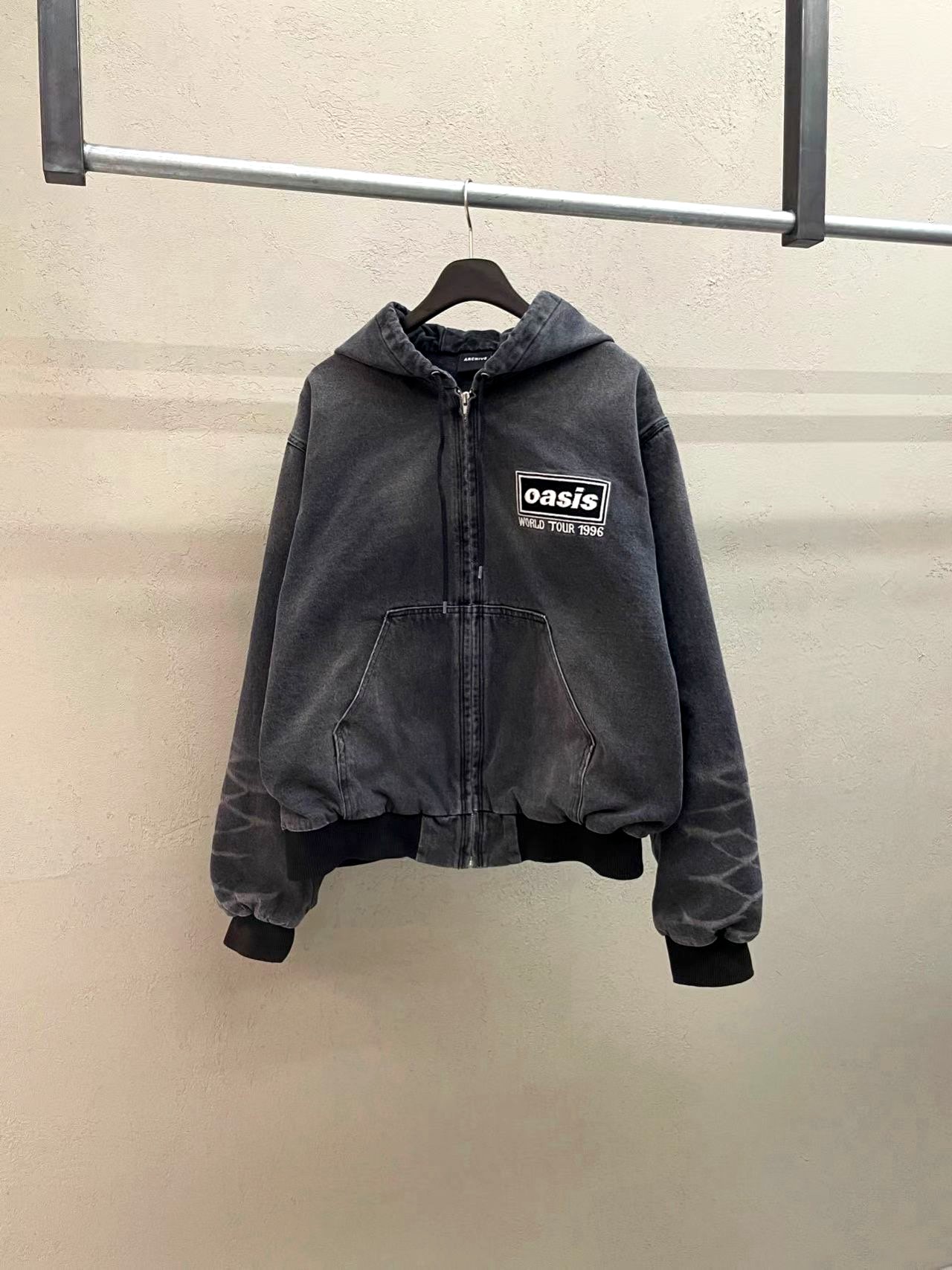 Oasis 1996 세계 투어 남성 후드티