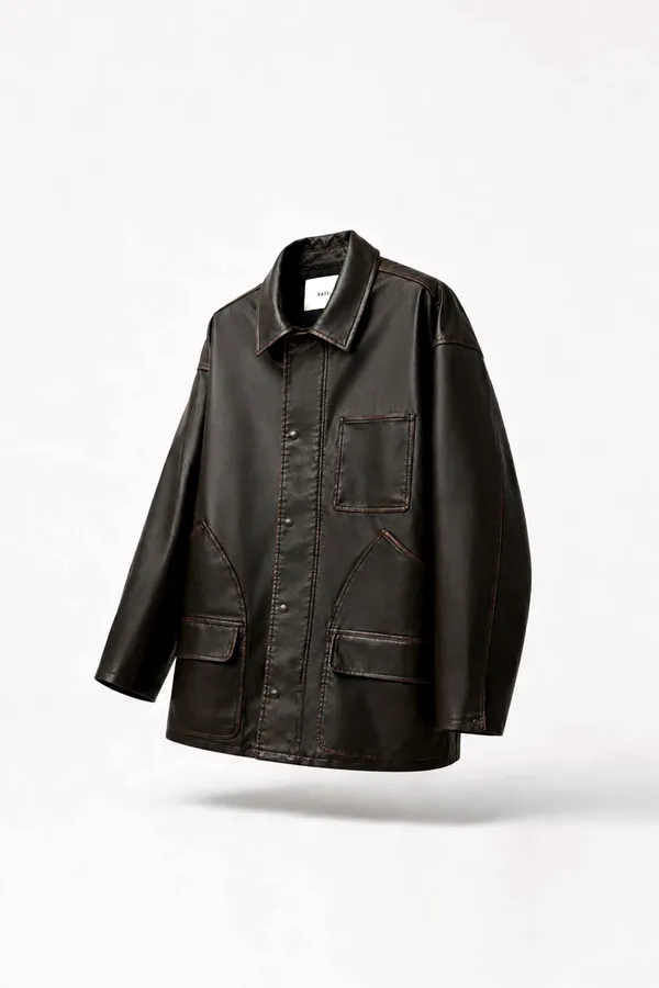 Stylish Men's Leather Jacket, Classic Design for Perfect Matching