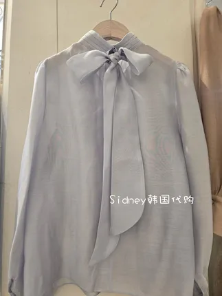 Elegant Silk Bow Tie Shirt - Lightweight and Breathable, Perfect Match