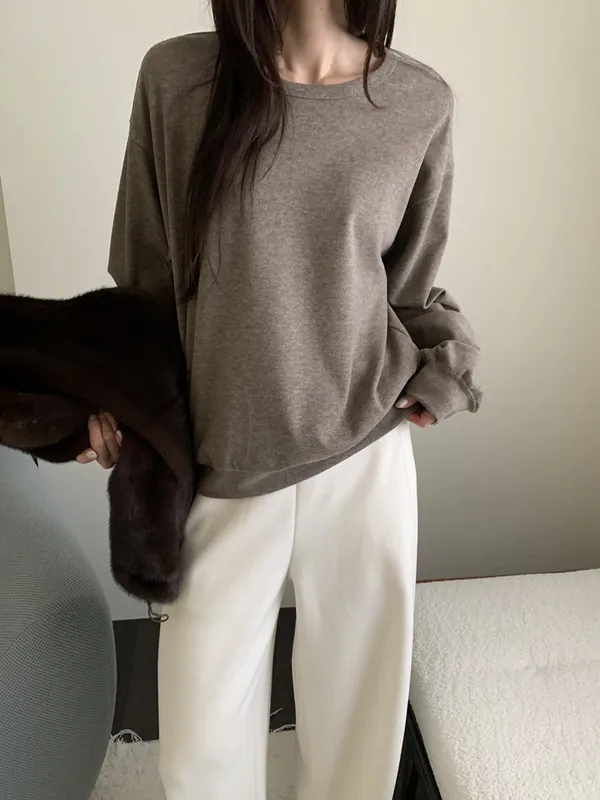 Comfortable Casual Long Sleeve T-Shirt - Soft Fabric, Perfect Match