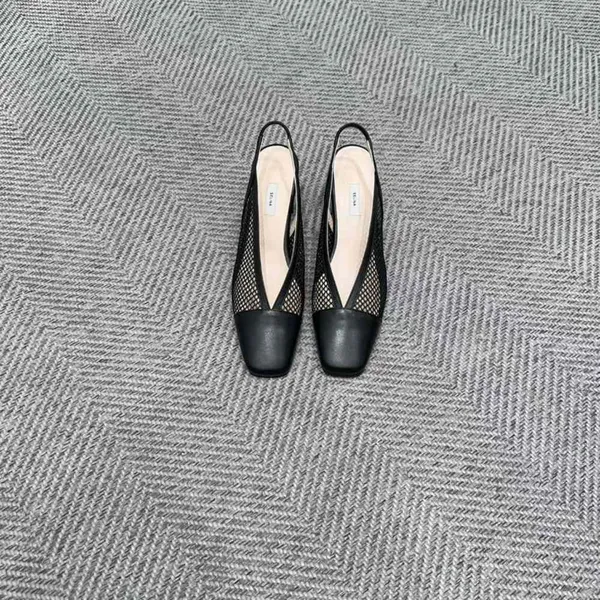 Stylish Breathable Black High Heels - Elegant and Comfortable