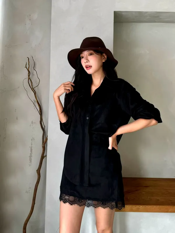 Stylish Black Women's Outfit Set - Elegance Meets Comfort
