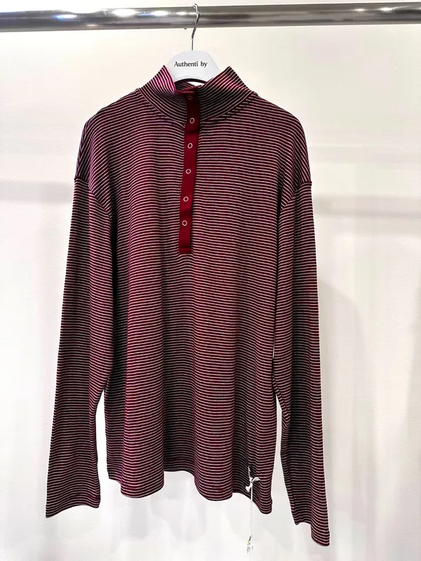 Striped High Neck Women's Top - Fashionable and Comfortable