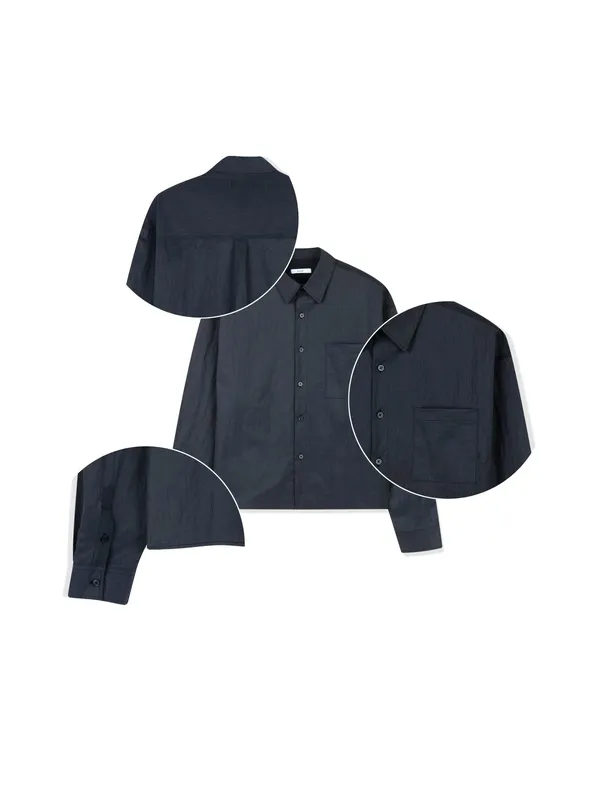 Stylish and Minimalist Men's Long Sleeve Shirt - Comfortable and Breathable