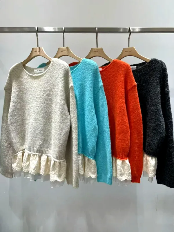 Fashion Women's Top with Comfortable Plush Splicing Design