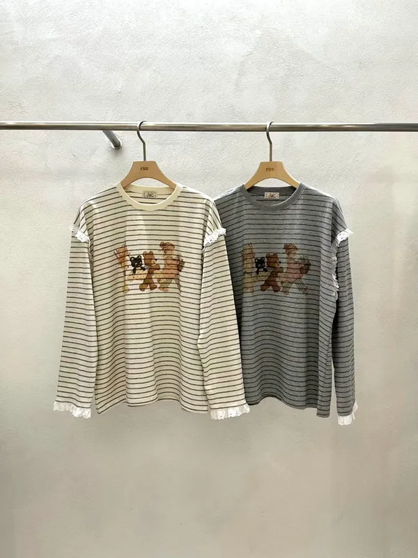 Cute Striped Pattern Women's T-Shirt, Comfortable and Stylish