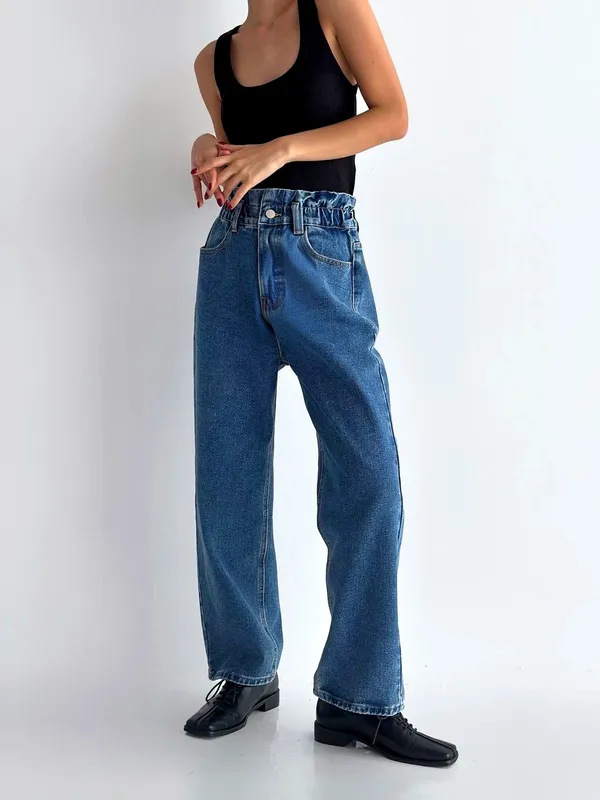 High-Waisted Loose Denim Jeans, A Must-Have for Fashion and Casual Wear