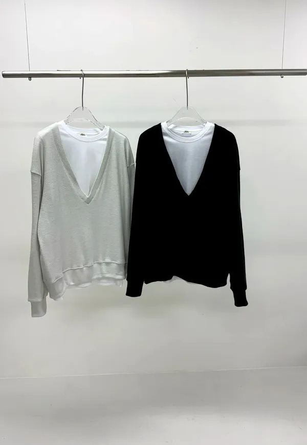 Minimalist V-Neck Women's T-Shirt, Comfortable and Versatile