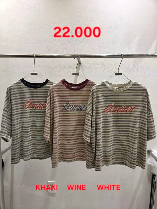 Striped Embroidered T-Shirt, Comfortable Casual Style