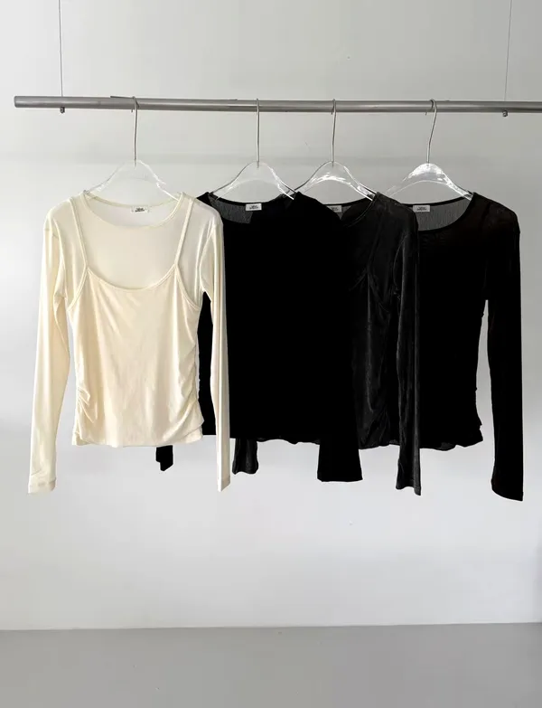 Minimalist Comfortable Women's Long Sleeve T-Shirt, Versatile Basic Style