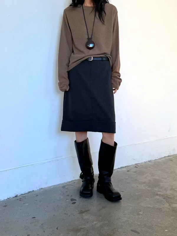 Elegant and Fashionable Women's Dress Skirt, Perfect for Autumn and Winter Styles