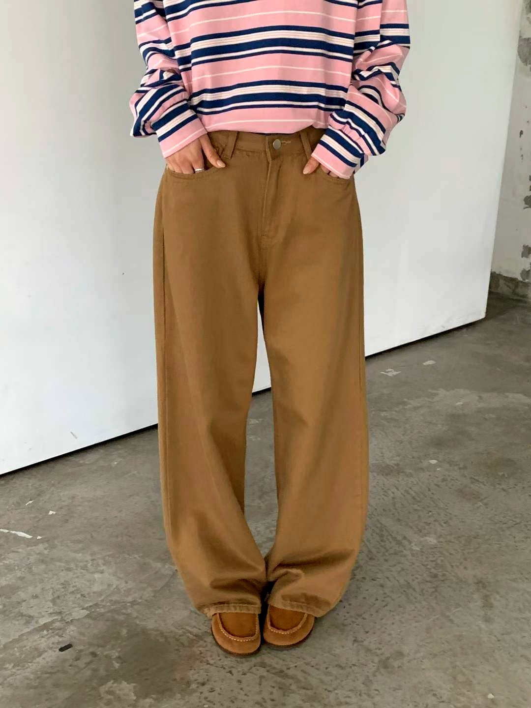 루즈 캐주얼 여성 바지, 패셔너블하고 다재다능한