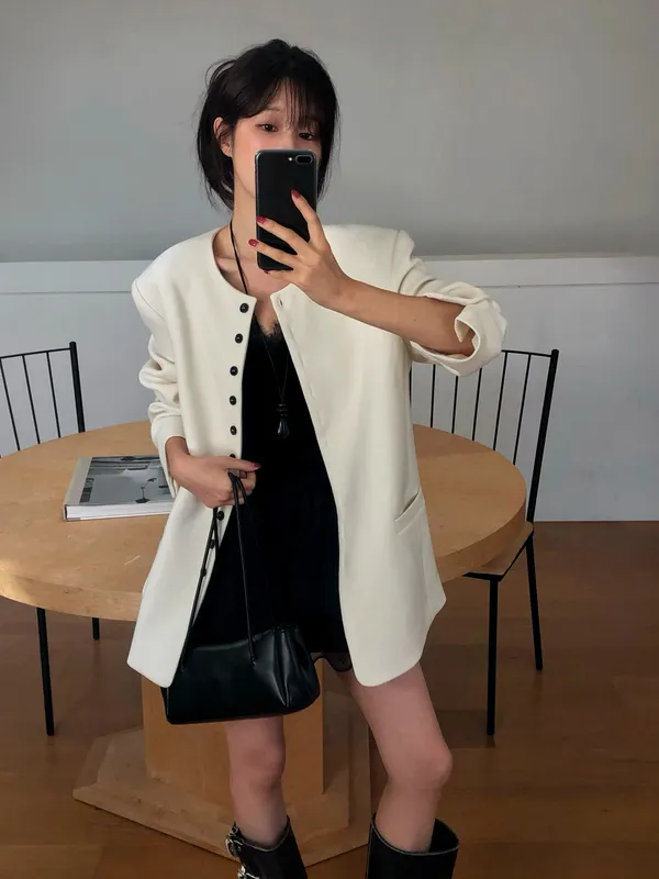 Stylish Minimalist Women's Jacket, Elegant and Chic