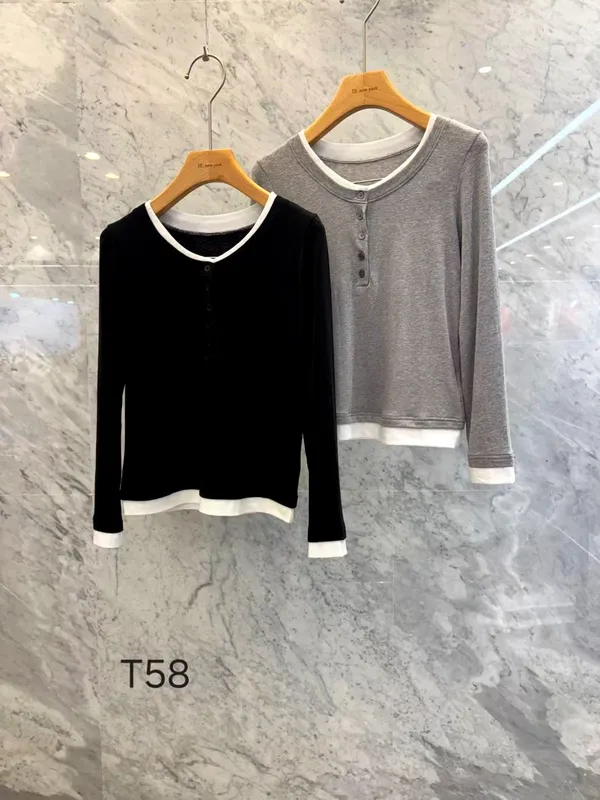Stylish Women's T-Shirt, Comfortable and Versatile for Spring and Autumn Wear