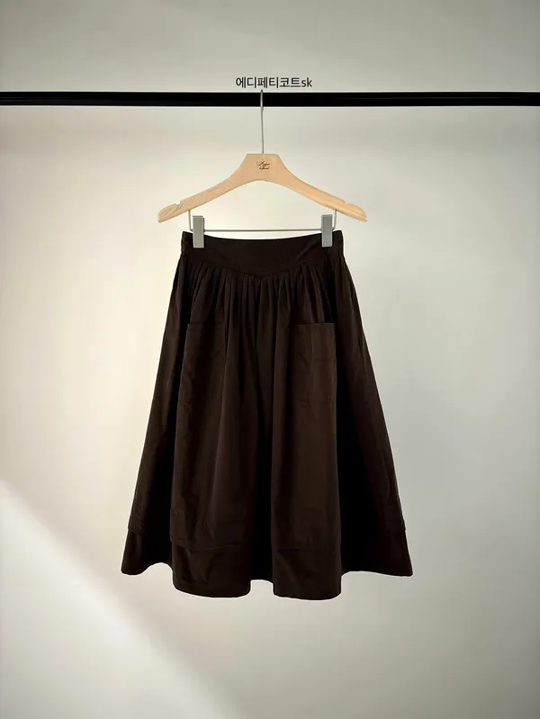 Elegant Pleated Design Women's Skirt, Comfortable Cotton Fabric