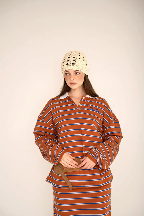 Trendy Striped Women's Top - Comfortable Casual Style