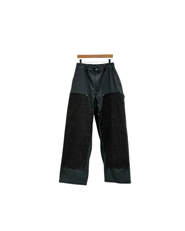 Fashionable Casual Men's Pants with Unique Patchwork Design